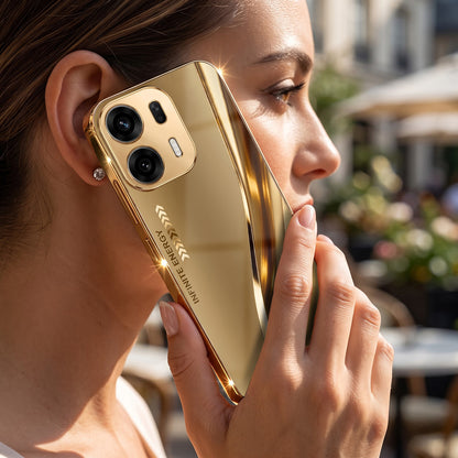 Oppo K14 Plus 5G Luxury Infinity Energy Gold Electroplated Glass Phone Case