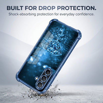 Samsung Galaxy A56 5G Blue Diamond Airbags Printed Back Case
