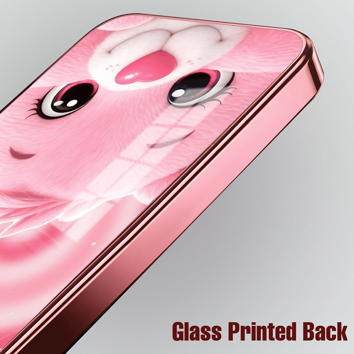 Samsung Galaxy A56 5G Luxury Cute Teddy Pink Electroplated Glass Phone Back Case