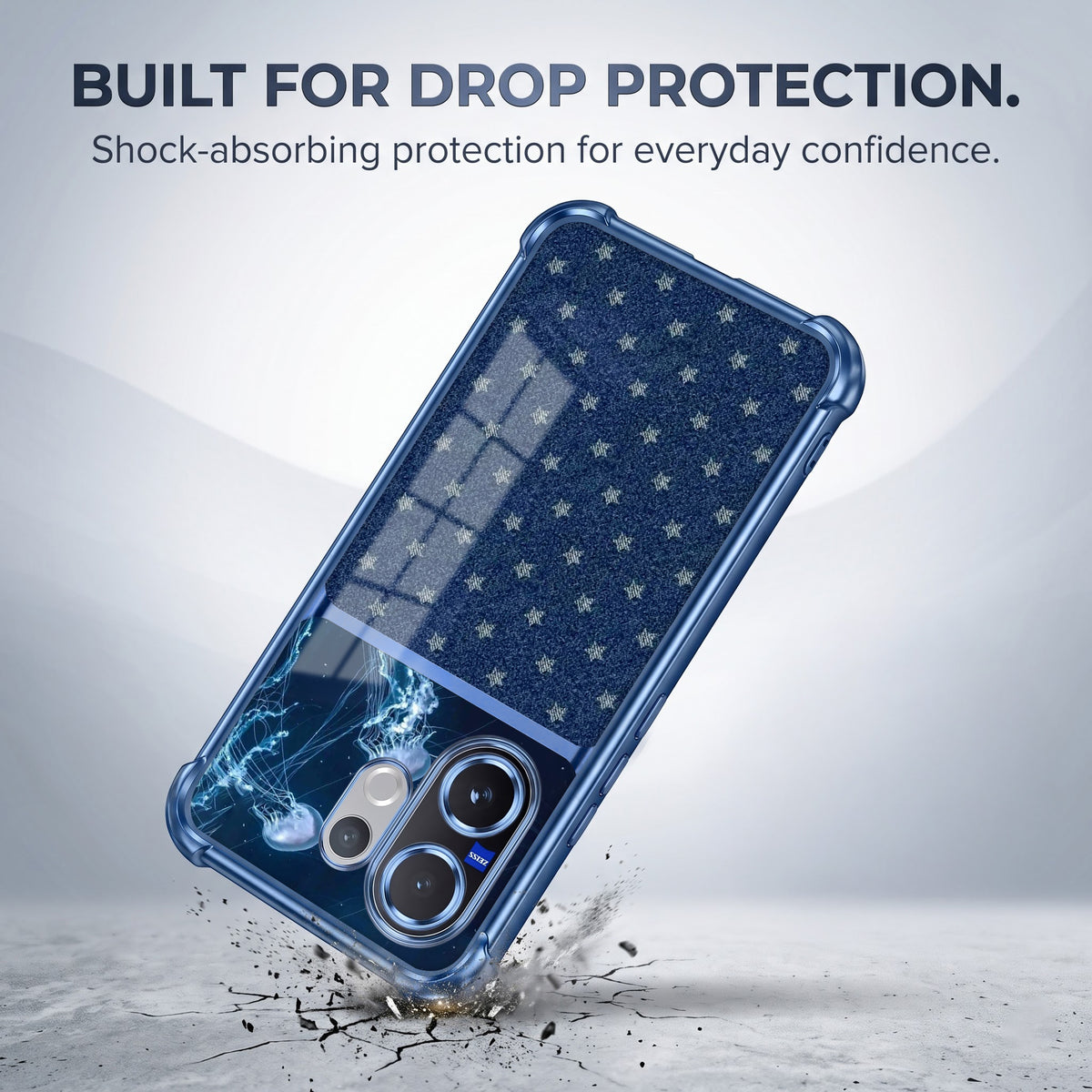 Vivo V60 5G Galaxy Stars Dual-Tone Transparent Airbags Case