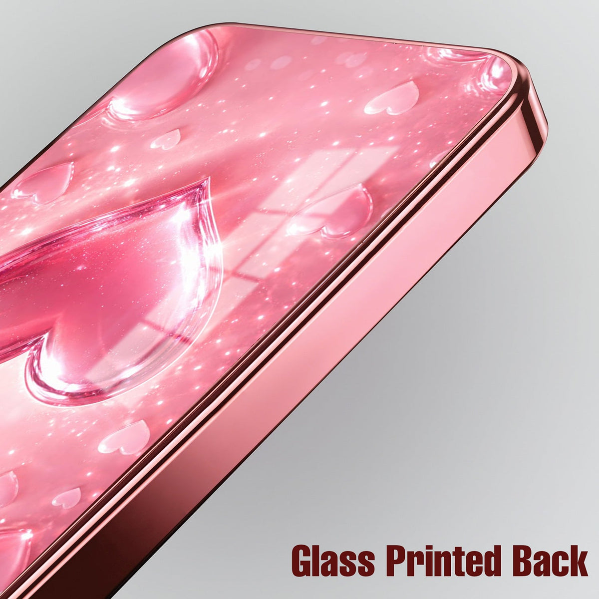 Samsung Galaxy A36 5G Luxury 3D Jelly Heart Pink Electroplated Glass Phone Back Case