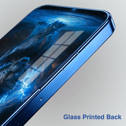 Vivo V60 5G Thunder Titan Lion Blue Electroplated Glass Phone Back Case