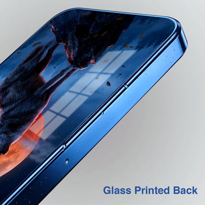 Vivo V60 5G Lunar Wolf Blue Electroplated Glass Phone Back Case