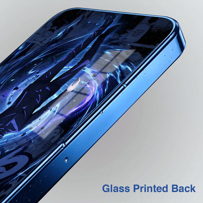 Vivo V70 FE 5G Jujutsu Kaisen Blue Electroplated Glass Phone Back Case