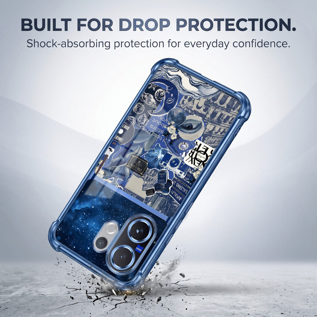 Vivo V60 5G Cosmic Vintage Dual-Tone Transparent Airbags Case