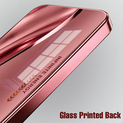 Oppo Reno 12 Pro 5G Luxury Infinity Energy Pink Electroplated Glass Phone Back Case