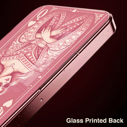 Oppo Reno 14 5G Luxury Royal Queen Pink Electroplated Glass Phone Back Case