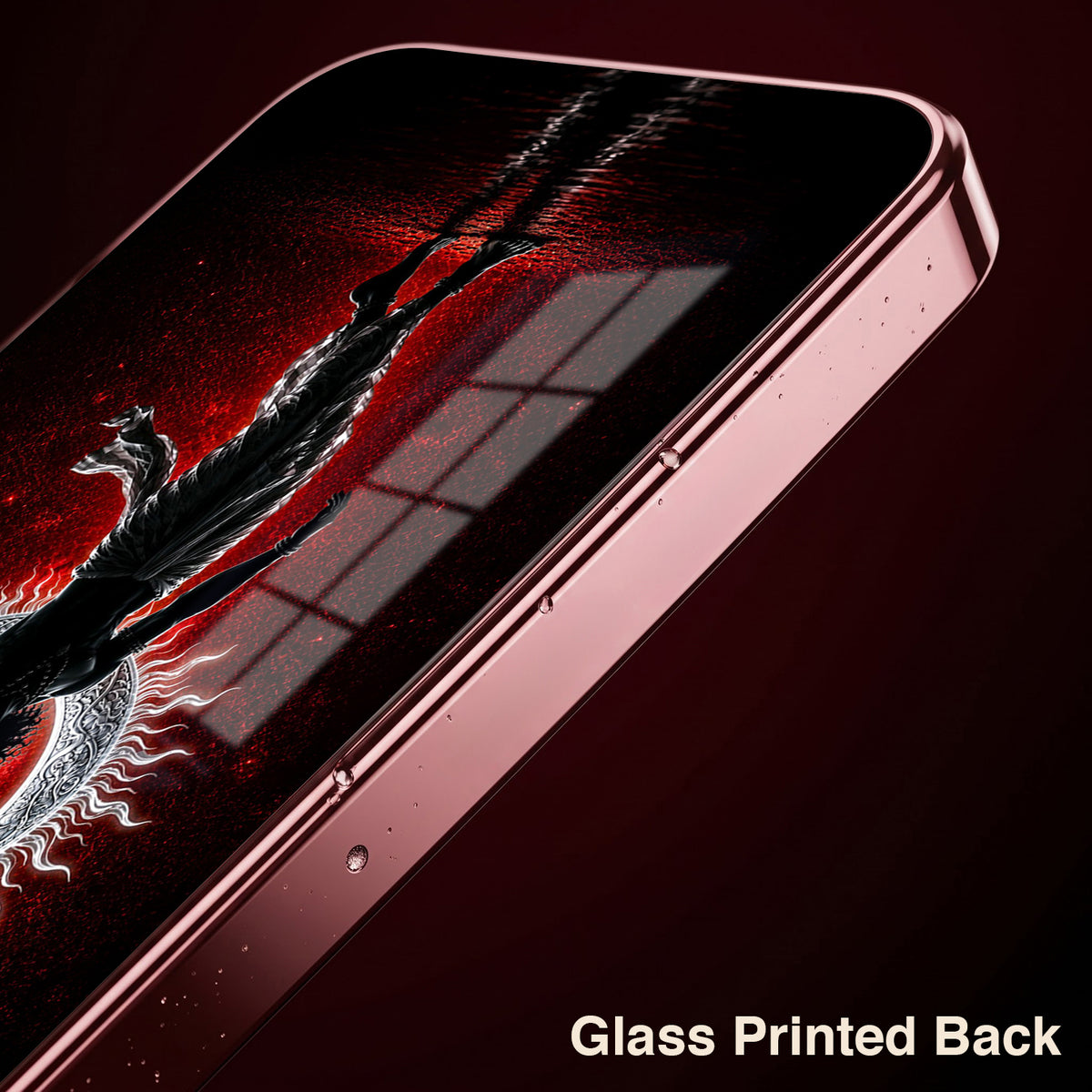 Oppo Reno 14 5G Crimson Divine Burgundy Electroplated Glass Back Case