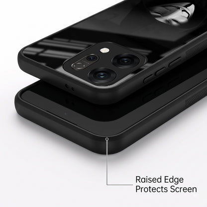 Oppo Reno 14 5G Premium Acrylic Shockproof Glass Back Case (Dark Hacker)