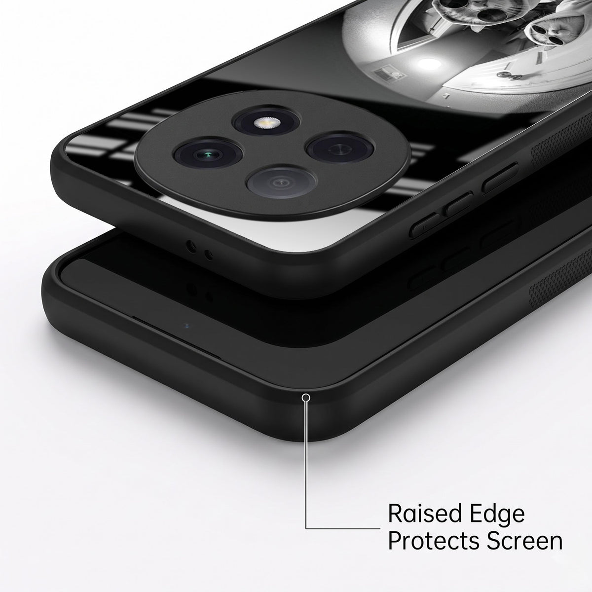 Oppo F29 Pro 5G Premium Acrylic Shockproof Glass Back Case (Purrfect Duo)