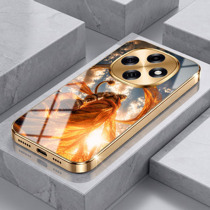 OPPO F31 Pro 5G Divine Hanuman Gold Electroplated Glass Phone Back Case