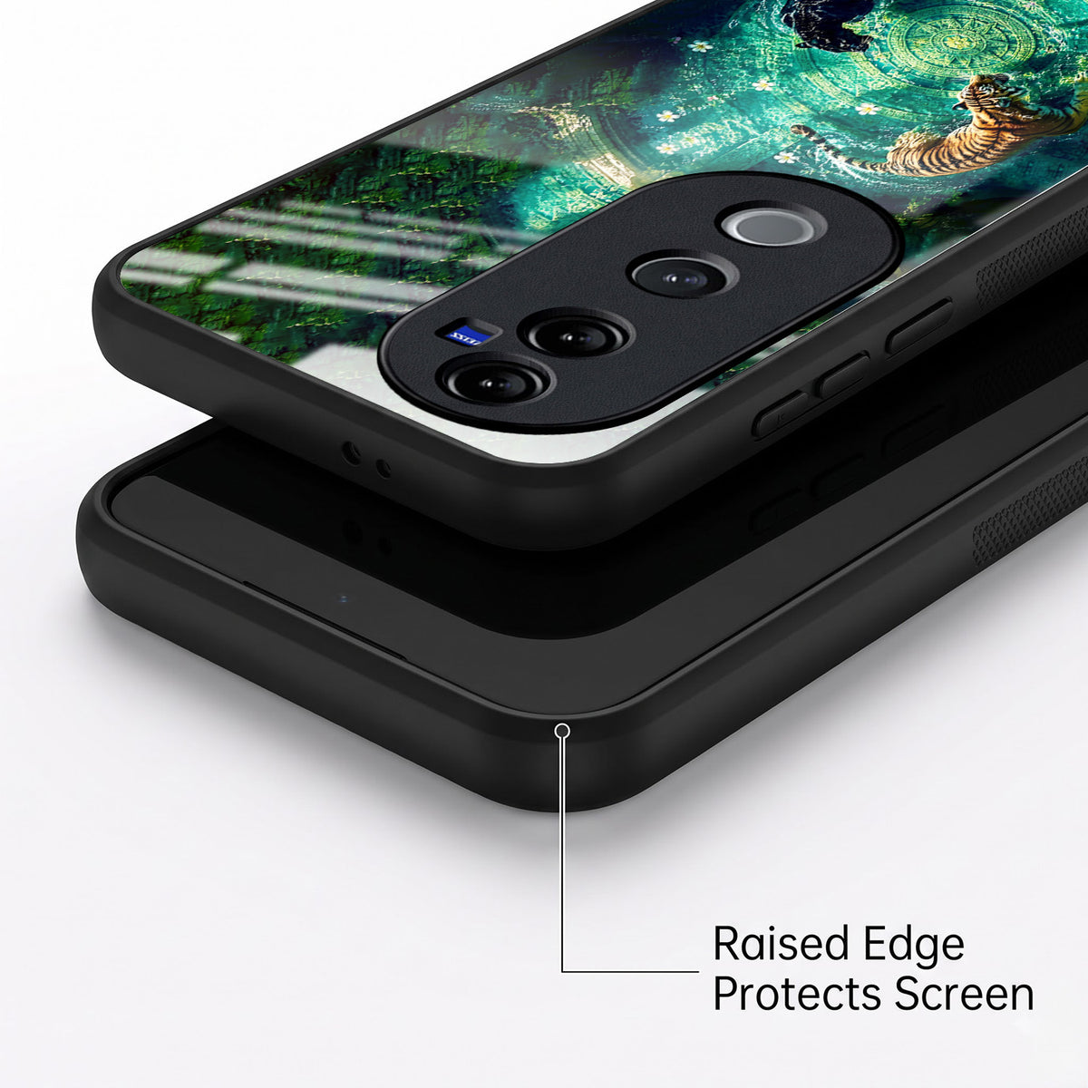 Vivo V40 Pro 5G Tiger & Panther Mystic Acrylic Glass Back Case