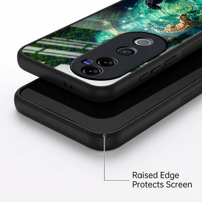 Vivo V40 Pro 5G Tiger & Panther Mystic Acrylic Glass Back Case