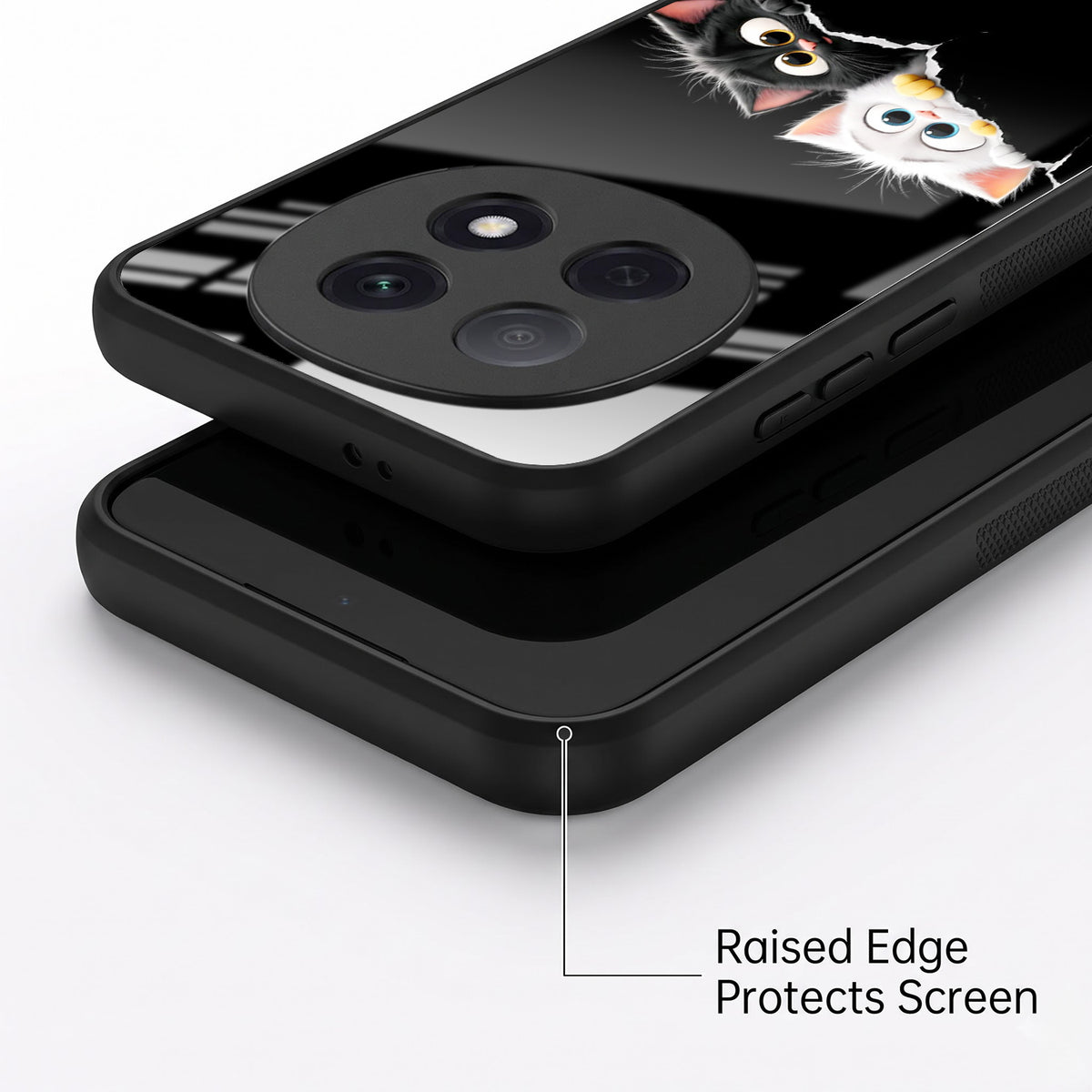 Oppo F29 Pro 5G Premium Acrylic Shockproof Glass Back Case (Cute Paws)