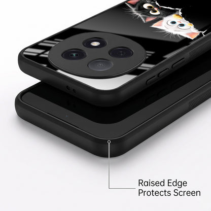 Oppo F29 Pro 5G Premium Acrylic Shockproof Glass Back Case (Cute Paws)