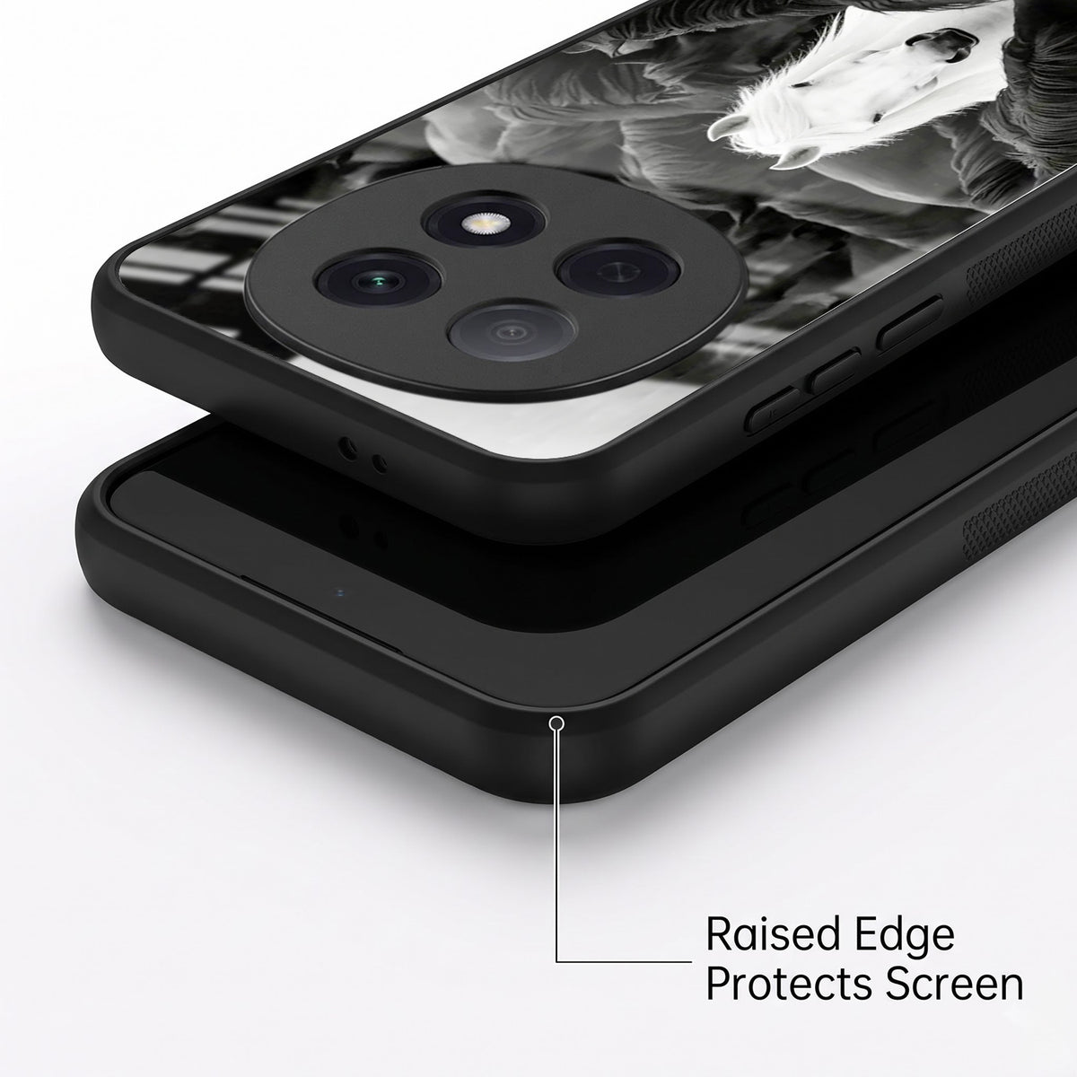 Oppo F29 Pro 5G Premium Acrylic Shockproof Glass Back Case (Mystic Stallion)