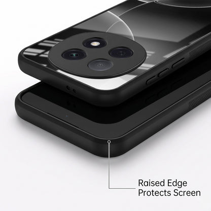 Oppo F29 Pro 5G Premium Acrylic Shockproof Glass Back Case (Black Wave)