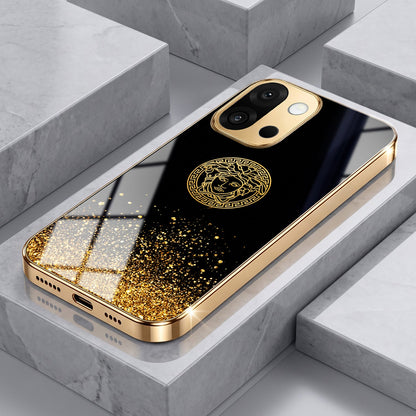 OnePlus 13s 5G Medusa Head Gold Electroplated Glass Phone Back Case