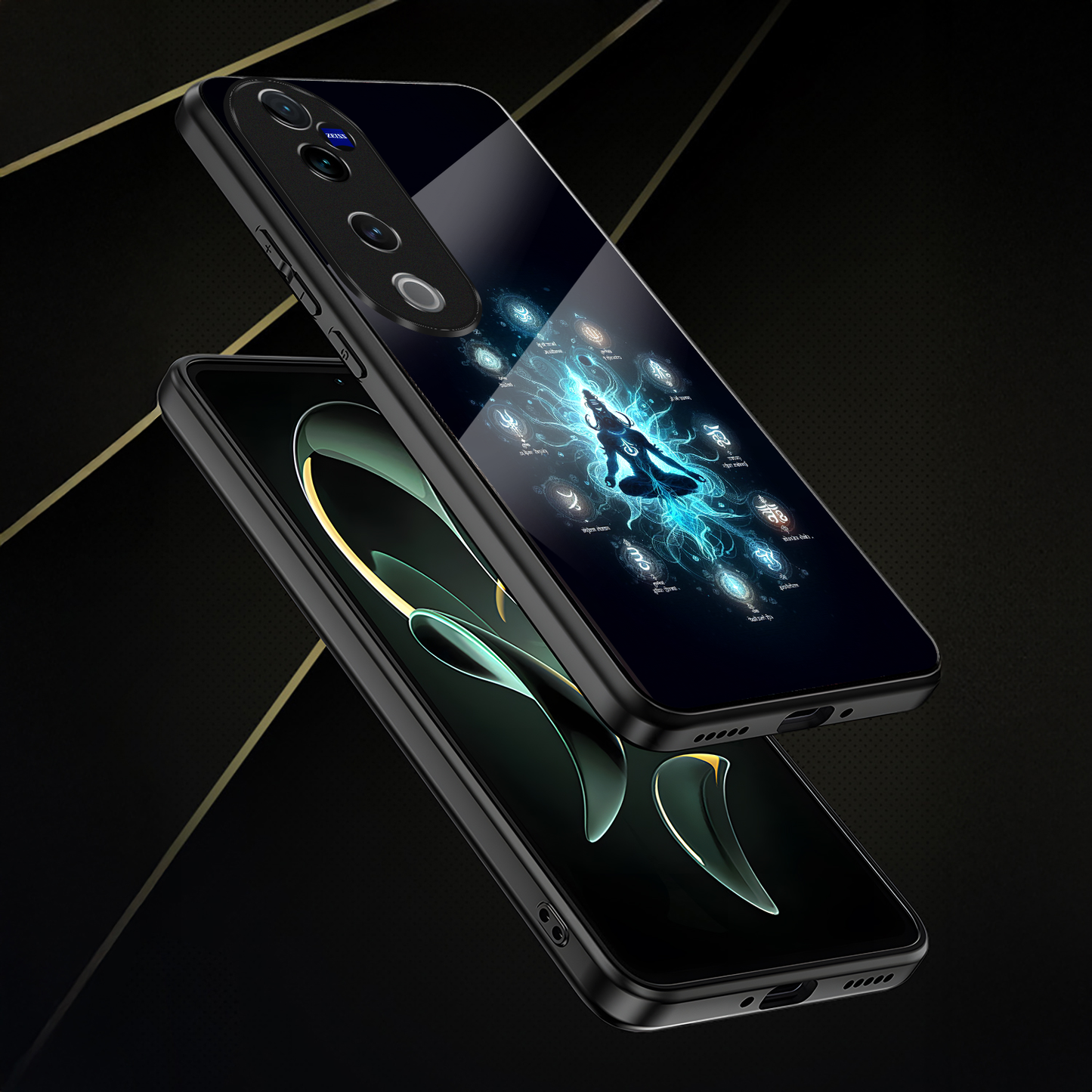 Vivo V40 Pro 5G Premium Acrylic Shockproof Glass Back Case (Meditation)