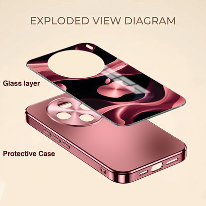 Vivo X200T 5G Luxury Wave Pink Electroplated Glass Phone Back Case