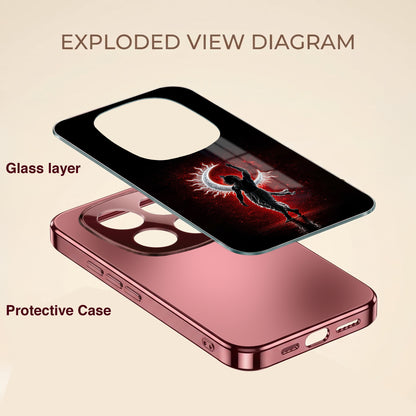 Redmi Note 15 Pro Plus 5G Crimson Divine Burgundy Electroplated Glass Back Case