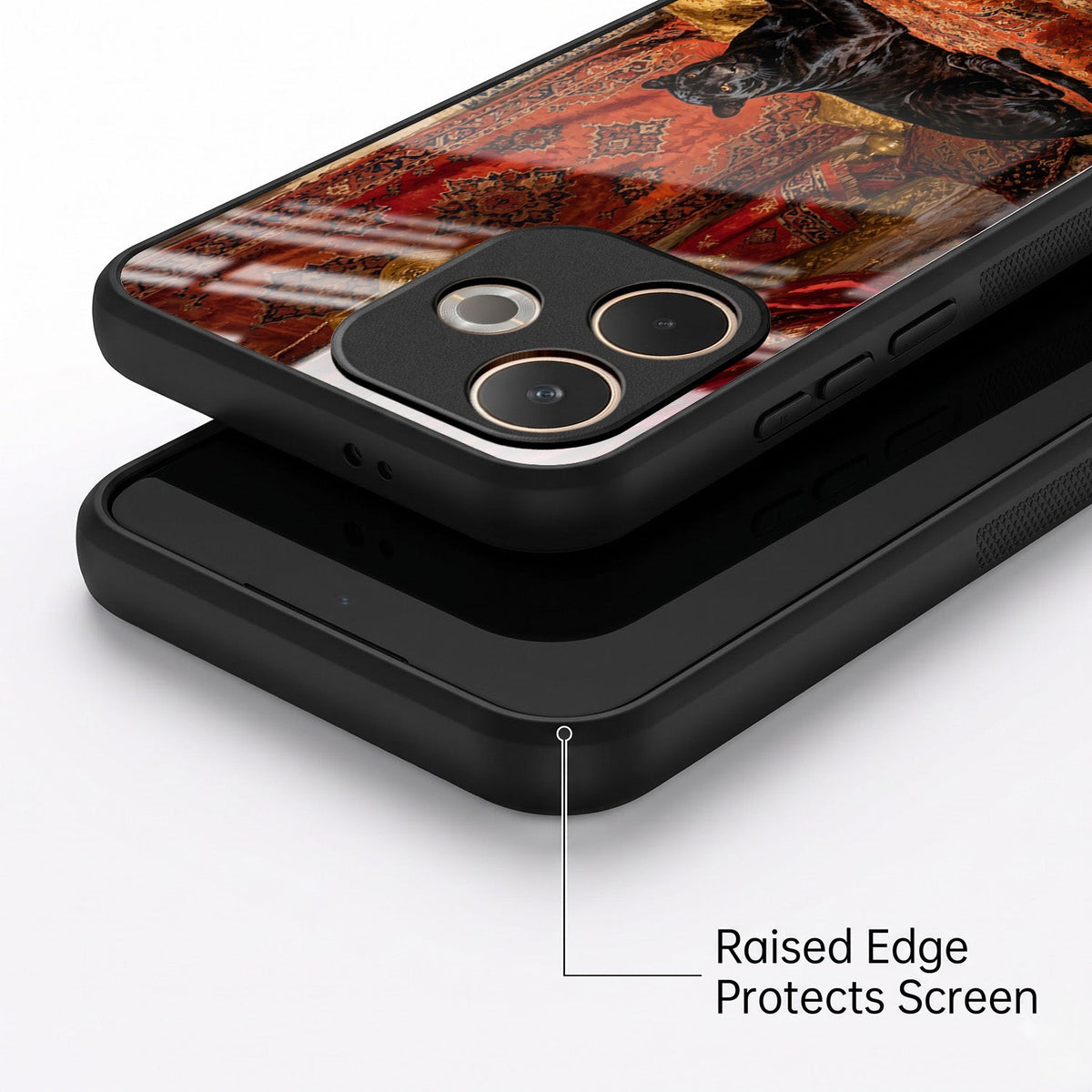 Oppo A5 Pro 5G Royal Black Panther Acrylic Glass Back Case
