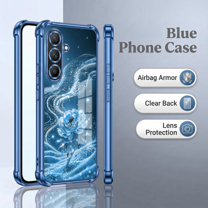 Samsung Galaxy A36 5G Blue Rose Airbags Printed Back Case