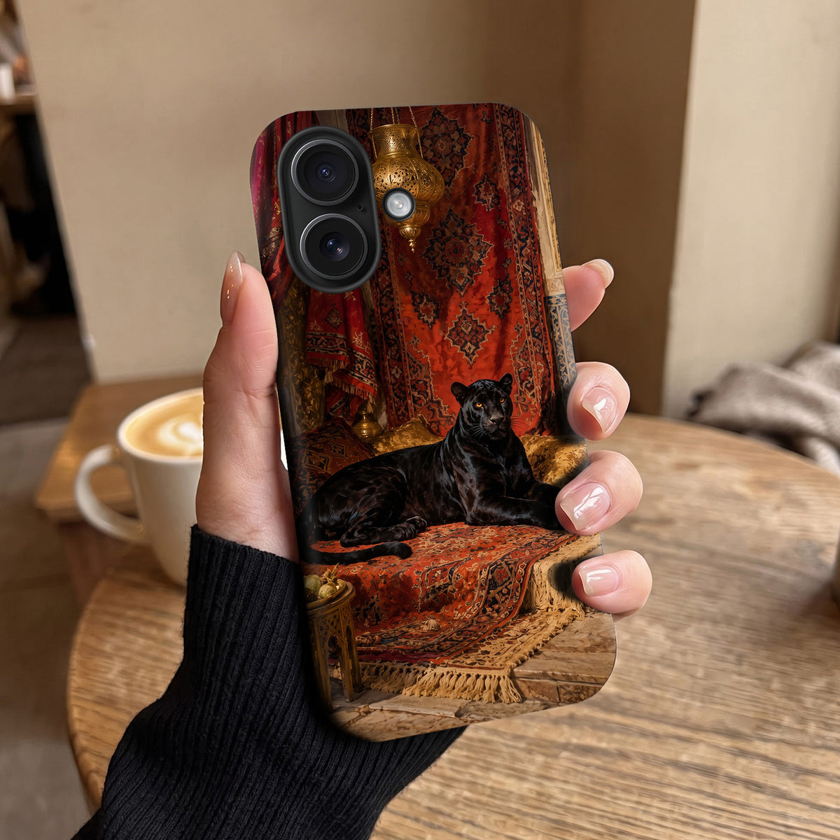 iPhone 16 5G Royal Black Panther Protective Case