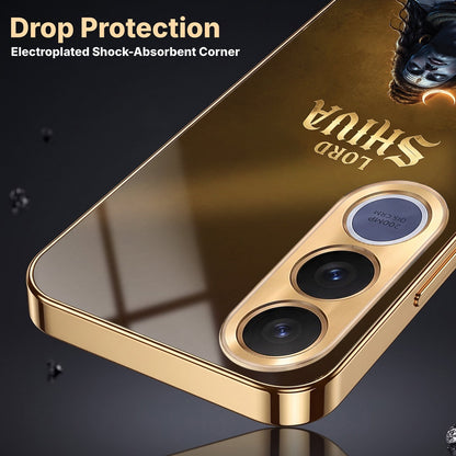 Vivo V70 FE 5G Lord Shiva Gold Electroplated Glass Phone Back Case