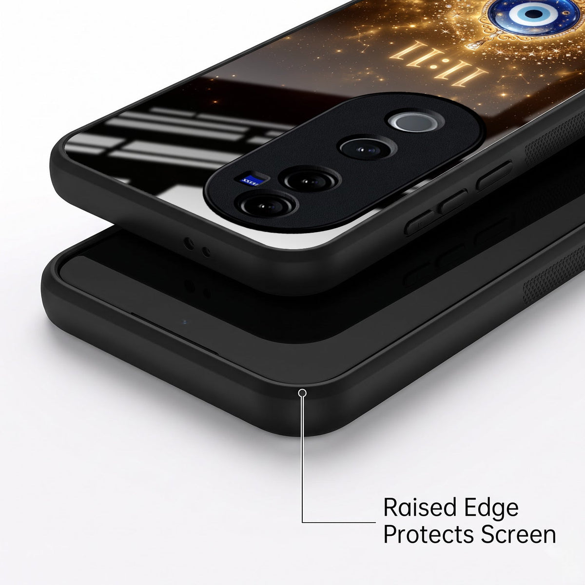 Vivo V40 Pro 5G God’s Plan Evil Eye Acrylic Glass Back Case