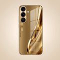 Samsung Galaxy A36 5G Luxury Infinity Energy Gold Electroplated Glass Phone Case