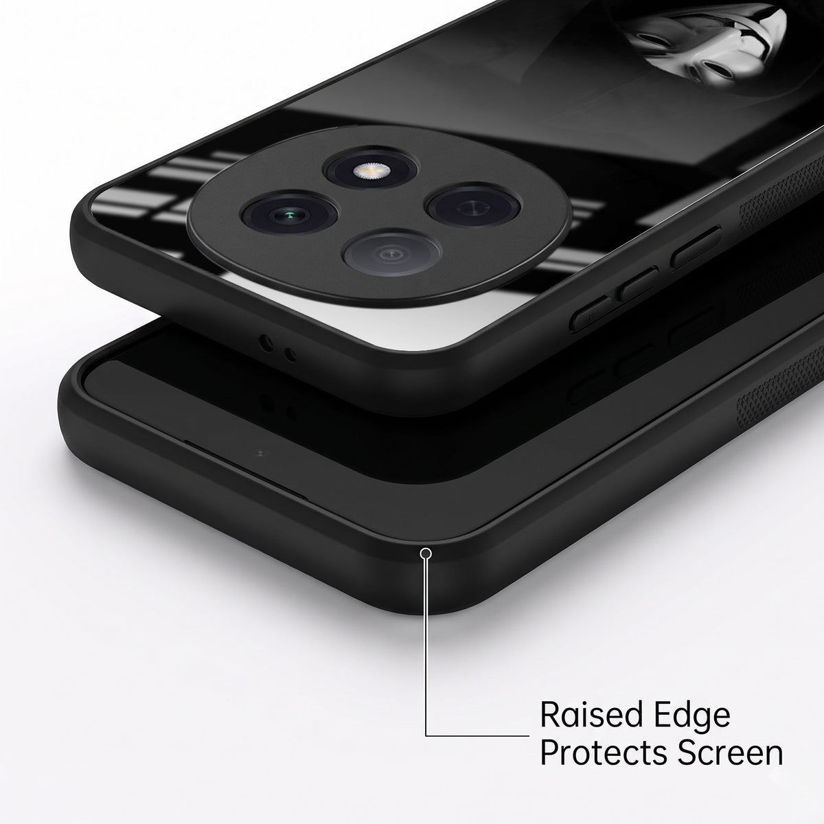 Oppo F29 Pro 5G Premium Acrylic Shockproof Glass Back Case (Dark Hacker)