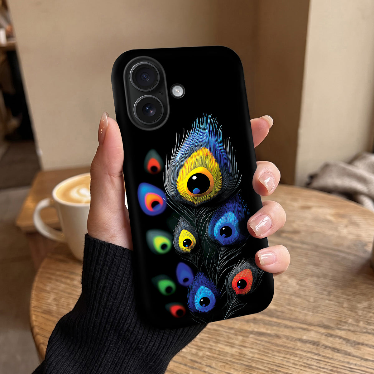 iPhone 16 5G Multi-Feather Peacock Protective Case