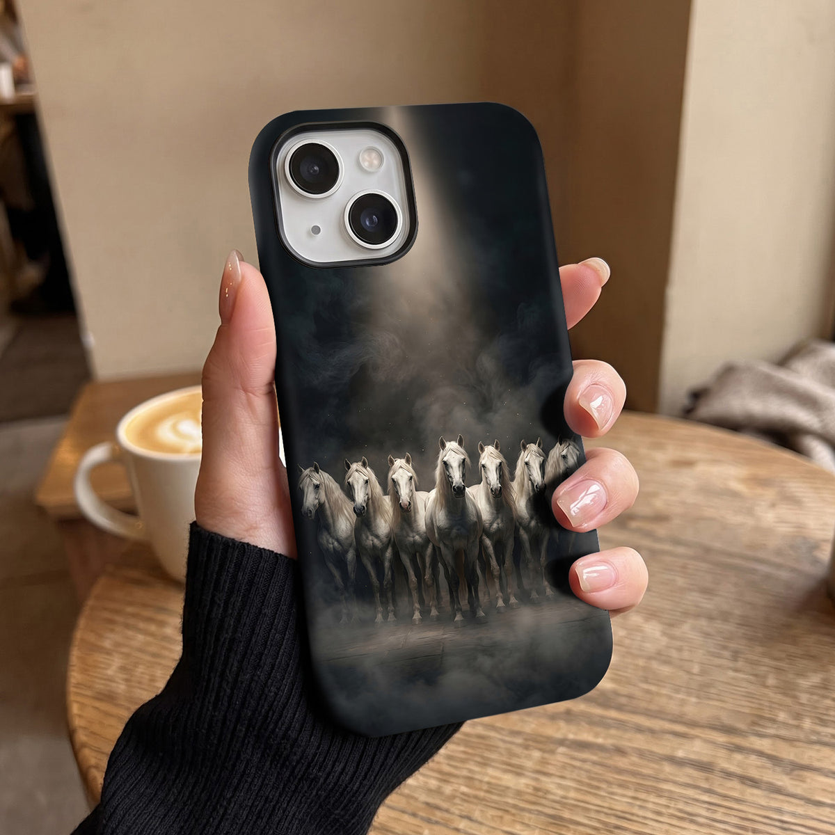 iPhone 15 5G Running Horses Protective Case