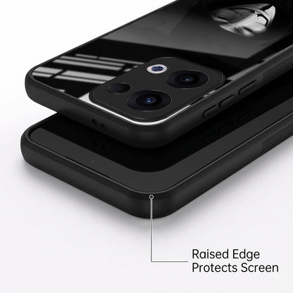 Oppo Reno 13 5G Premium Acrylic Shockproof Glass Back Case (Dark Hacker)