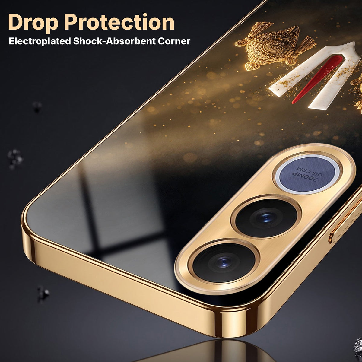 Vivo V70 FE 5G Royal Heritage Edition Gold Electroplated Glass Phone Back Case