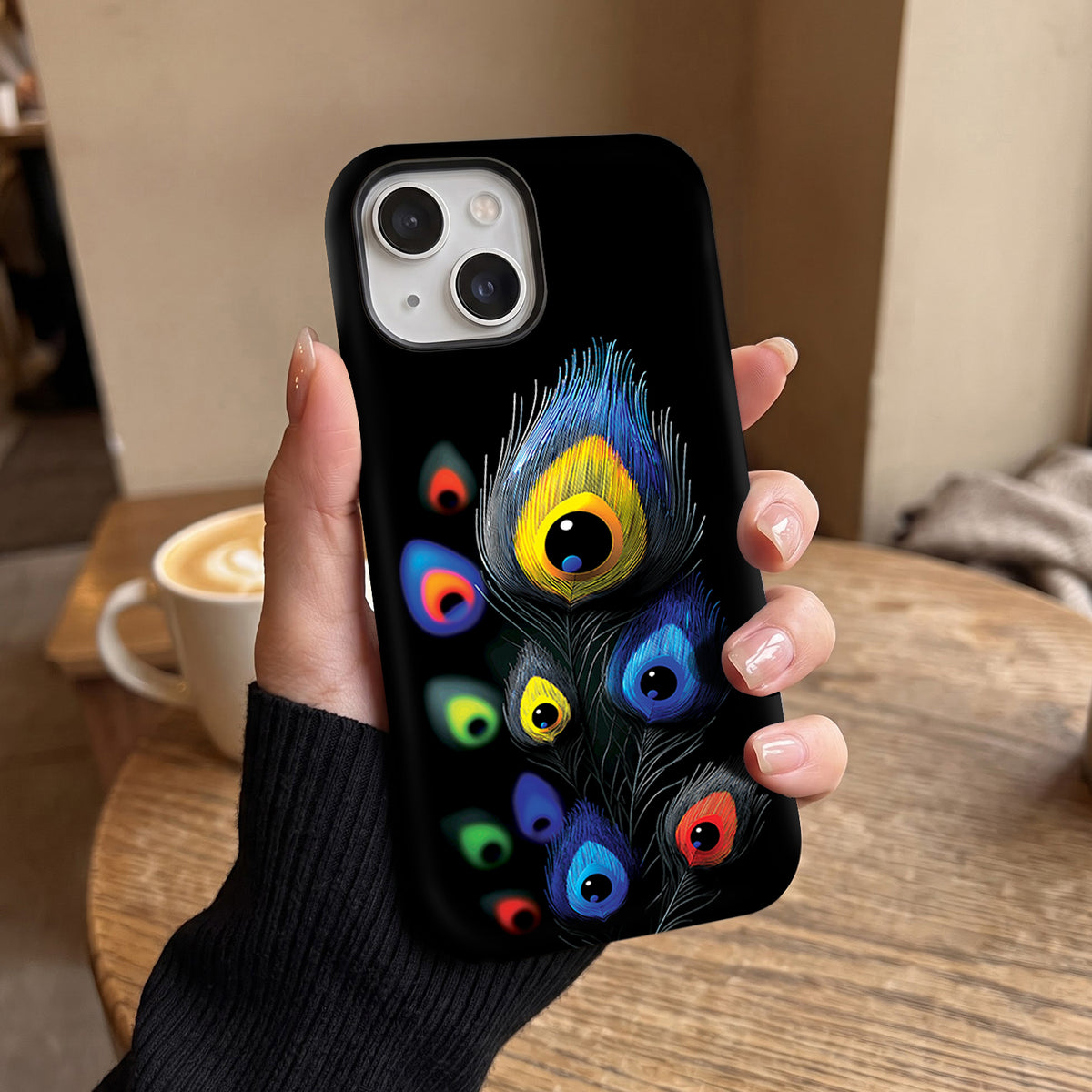iPhone 15 5G Multi-Feather Peacock Protective Case