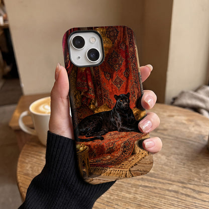 iPhone 15 5G Royal Black Panther Protective Case