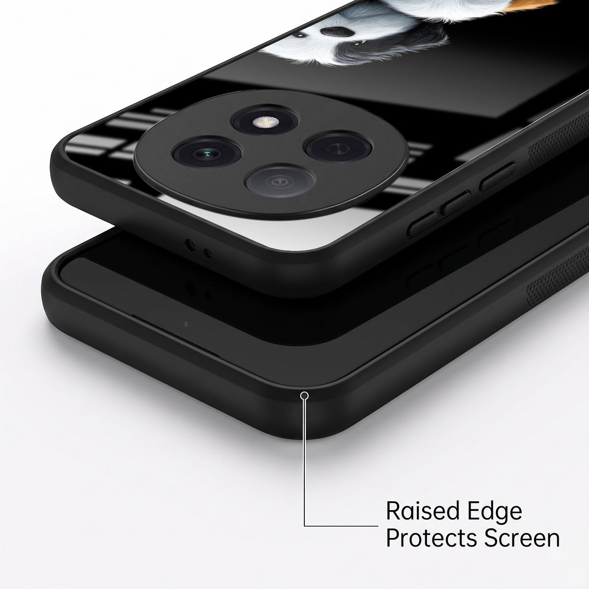 Oppo F29 Pro 5G Premium Acrylic Shockproof Glass Back Case (Fluffy Puppies)