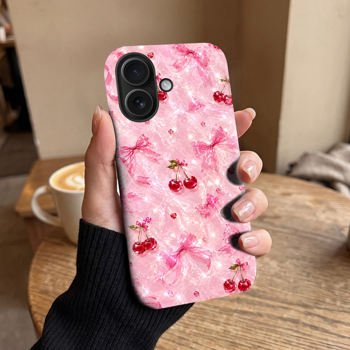 iPhone 16 5G Pink Cherry Blossom Protective Case