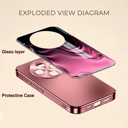 Vivo T4 5G Liquid Wave Pink Electroplated Glass Phone Back Case