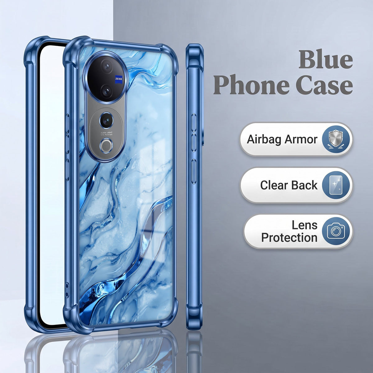 Vivo V40 Pro 5G Marvel Texture  Airbags Printed Back Case