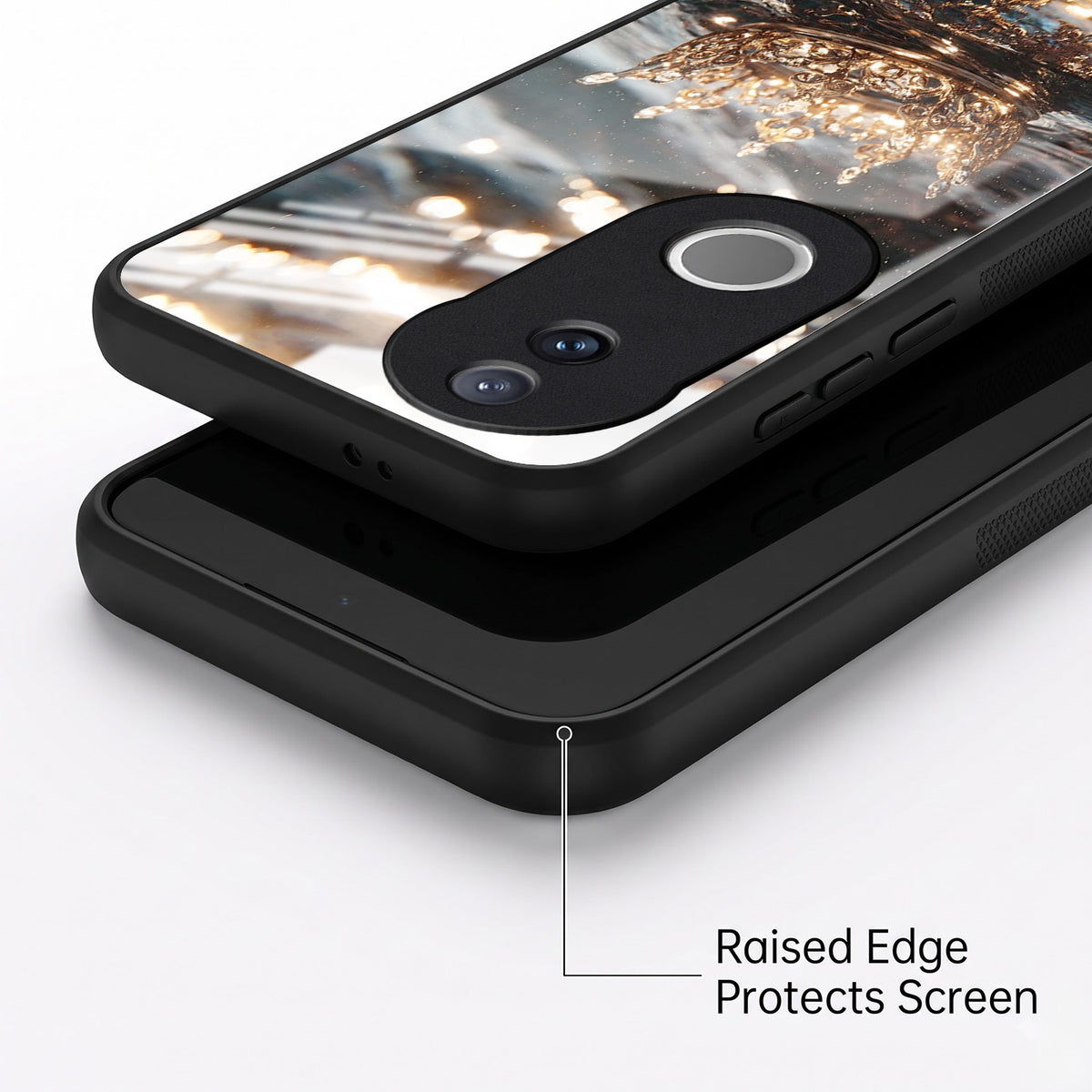 Vivo V50 5G Golden Crown Ocean Acrylic Glass Back Case