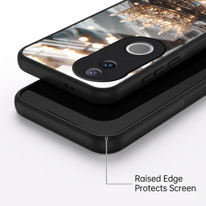 Vivo V50 5G Golden Crown Ocean Acrylic Glass Back Case