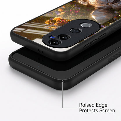Vivo V40 Pro 5G Armored Knight Acrylic Glass Back Case