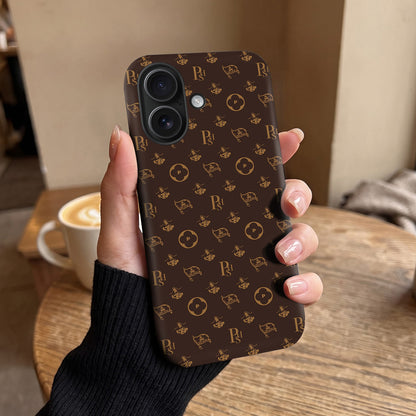 iPhone 16 5G Luxury Monogram Brown Protective Case