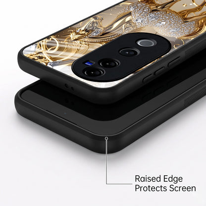 Vivo V40 Pro 5G Luxury Horse Texture Acrylic Glass Back Case