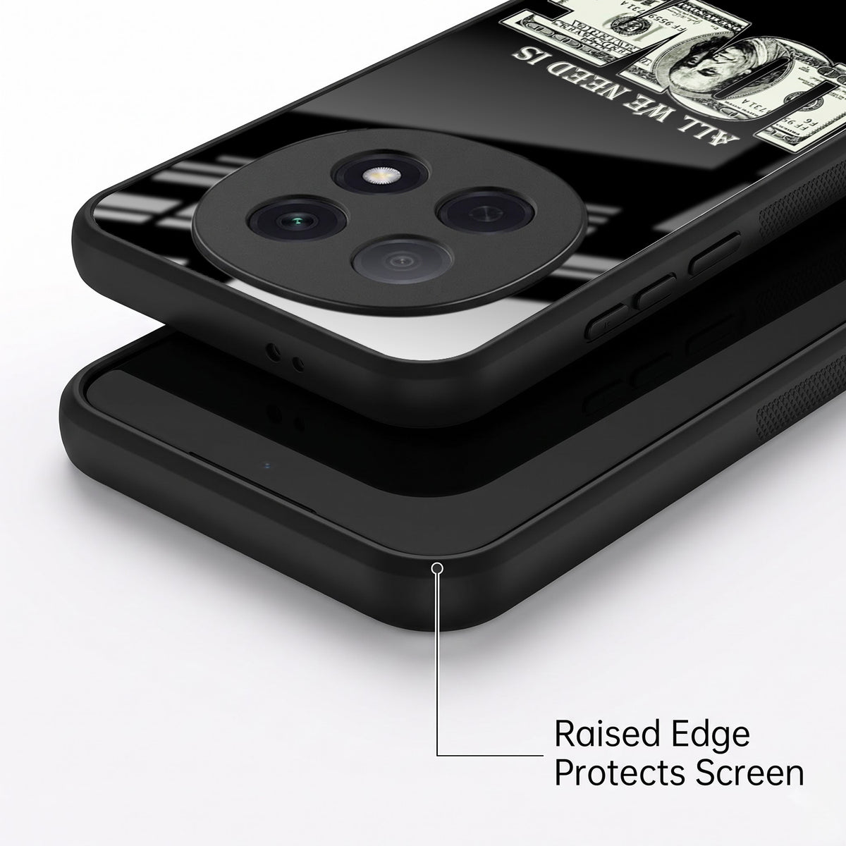 Oppo F29 Pro 5G Premium Acrylic Shockproof Glass Back Case (Money Love)