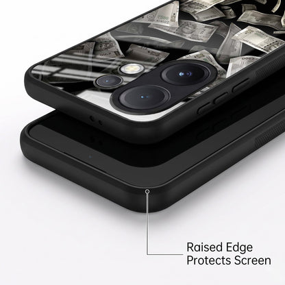 Vivo V60 5G Premium Acrylic Shockproof Glass Back Case (Money Magnet)