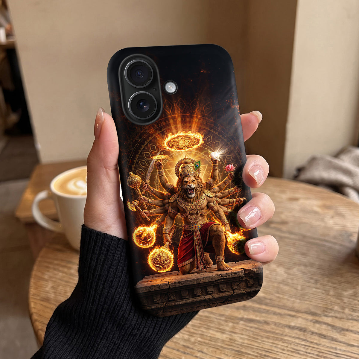 iPhone 16 5G Lord Narasimha Protective Case